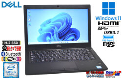 メモリ16G 12.5型 DELL Latitude 7290 第8世代 Core i5 8350U M.2SSD256G NFC Webカメラ Wi-Fi USBType-C Windows11