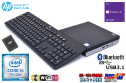 中古パソコン HP ProDesk 400 G3 DM Core i5 7500T 高速WiFi 新品SSD メモリ8G Bluetooth USB3.1 Windows10リカバリ付