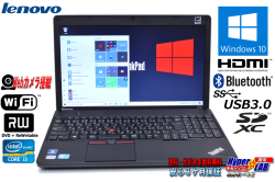 訳あり Webカメラ Bluetooth 中古ノートパソコン レノボ ThinkPad Edge E530c Core i3 3120M メモリ4G W-iFi マルチ USB3.0 SDXC HDMI Windows10