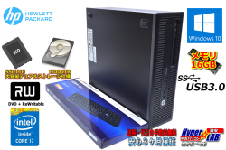 新品SSD1TB+HDD1TB メモリ16G 中古パソコン 4コア8スレッド Core i7 4770 HP ProDesk 600 G1 SFF Windows10 64bit USB3.0 マルチ