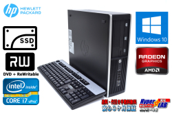 SSD搭載 メモリ8G 中古パソコン HP 8200 Elite SF 4コア8スレッド Core i7 2600 (3.40GHz) Windows10 HDD500G マルチ AMD Radeon HD 6350 【2画面出力可】