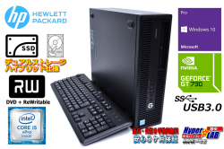 メモリ16G GeForce 中古パソコン HP ProDesk 800 G2 SFF Core i5 6500 (3.20GHz) 新品SSD256G HDD1TB Windows10Pro