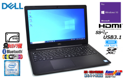 新品SSD256GB ノートパソコン 中古 DELL Latitude 3590 Core i3 7130U メモリ8G Webカメラ Wi-Fi USBType-C Windows10