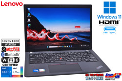 WUXGA 13.3型 Lenovo ThinkPad X13 gen2 Core i5 1135G7 IrisXe Webカメラ m.2SSD256G メモリ8G Wi-Fi6 USBType-C Windows11