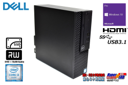 HDMI 中古 省スペース パソコン DELL OPTIPLEX 3050 SF Core i3 6100 メモリ8G 新品SSD256G USB3.1 マルチ Windows10