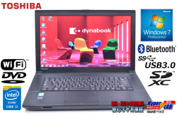 Windows7 32bit 中古ノートパソコン TOSHIBA dynabook Satellite B554/K Core i3 4000M (2.40GHz) メモリ4G HDD320G Wi-Fi DVD Bluetooth