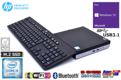 新品M.2SSD512G メモリ8G HDD500G ミニPC 中古パソコン HP ProDesk 400 G3 DM Core i5 6500T (2.50GHz) Wi-Fi  Bluetooth USB3.1 Windows10Pro リカバリ付