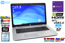 GeForce搭載 17.3型 HP ProBook 470 G4 Core i5 7200U m.2SSD256G HDD500G メモリ8G Webカメラ Wi-Fi USBType-C Windows10