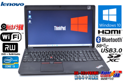 訳あり 中古ノートパソコン Lenovo ThinkPad Edge E530c Core i3 3120M Webカメラ Bluetooth メモリ4G W-iFi マルチ USB3.0 Windows10