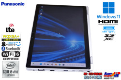LTE 2-in-1 12.0型 WQXGA+ Panasonic Let's note QV9 Core i5 10310U Wi-Fi6 顔認証 m.2SSD256G メモリ8G Windows11