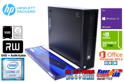 Office2013 GeForce搭載 中古パソコン HP ProDesk 600 G2 SFF Core i7 6700 (最大4.00GHz) メモリ8G 新品SSD256G HDD500G マルチ USB3.0