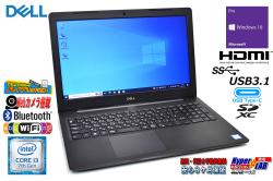 Webカメラ ノートパソコン DELL Latitude 3590 Core i3 7130U m.2SSD256G HDD500G メモリ8G Wi-Fi USBType-C Windows10