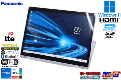 使用時間300H LTE 2-in-1 Panasonic Let's note QV1 Core i5 1145G7 IrisXe メモリ16G m.2SSD256G WQXGA+ 顔認証 Wi-Fi6 Windows11
