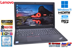 フルHD Windows11 メモリ16G Lenovo ThinkPad L580 Core i5 8250U m.2SSD256G Webカメラ USBType-C Wi-Fi microSD