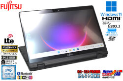 2-in-1 SIMフリー 顔認証 フルHD タッチパネル 富士通 LIFEBOOK U939X/A Core i5 8365U メモリ8G M.2SSD256G カメラx2 Wi-Fi Type-C Windows11