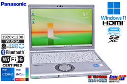 使用時間580H Panasonic Let's note SV1 Core i5 1145G7 IrisXe メモリ16G M.2SSD256G Wi-Fi6 顔認証 Webカメラ Windows11