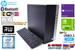 HDD1000Gx2 GeForce メモリ16G 中古パソコン HP EliteDesk 800 G3 TW Core i7 6700 Wi-Fi Bluetooth USB3.1 Type-C マルチ Windows10