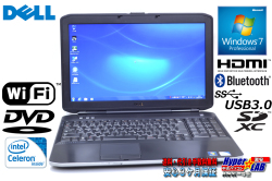 Windows7 32bit 中古ノートパソコン デル Latitude E5530 Celeron B840 (1.90GHz) メモリ4G DVD WiFi USB3.0 Bluetooth