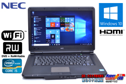 中古ノートパソコン NEC VersaPro VJ24T/L-D Corei5 2430M (2.40GHz) メモリ4G Windows10 64bit WiFi マルチ 15.6型ワイド