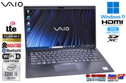 Wi-Fi6 LTE 14.0型 FHD VAIO Pro PK VJPK13C12N Core i5 1035G1 メモリ8G M.2SSD256G USBType-C Webカメラ Windows11