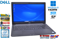 フルHD DELL Latitude 3500 Core i5 8265U M.2SSD256G HDD500G メモリ8G Webカメラ USBType-C Wi-Fi Windows11