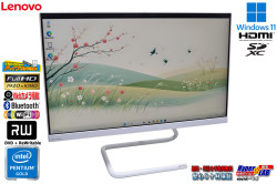 23.8型 FHD Lenovo IdeaCentre AiO 3 24IMB05 PentiumGold G6400T m.2SSD128G HDD500G メモリ8G Wi-Fi マルチ Webカメラ 液晶一体型 Windows11