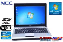 NEC モバイル 中古ノートパソコン VersaPro VJ17H/BB-D Core i7 2637M (1.70GHz) WiFi メモリ4G 12.1型ワイド Windows7 32bit