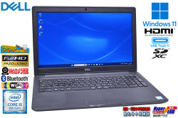 フルHD Windows11 DELL Latitude 3500 Core i5 8265U メモリ8G M.2SSD256G HDD500G Webカメラ Wi-Fi USBType-C SDXC