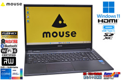 15.6型 フルHD mouse MPro-NB541HW11 Core i5 1135G7 IrisXe M.2SSD256G メモリ8G Wi-Fi6 USBType-C Webカメラ マルチ Windows11