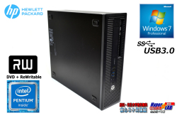 Windows7 32bit HP ProDesk 600 G1 SFF Pentium G3220 メモリ4G HDD500G マルチ USB3.0 中古 デスクトップ