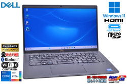 メモリ32G フルHD Wi-Fi6 DELL Latitude 7420 Core i7 1185G7 IrisXe M.2SSD256G Webカメラ HDMI microSD Windows11
