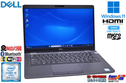 13.3型 Webカメラ DELL Latitude 5300 Core i5 8365U M.2SSD256G メモリ8G Wi-Fi USBType-C microSD Windows11