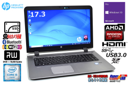 大画面 17.3型 ノートパソコン 中古 HP ProBook 470 G3 Core i5 6200U SSD256G メモリ8G RADEON Webカメラ Wi-Fi Bluetooth Windows10