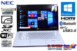SSD 薄型・軽量 中古 ウルトラブック NEC VersaPro VK19S/G-F Core i7 3517U (1.90GHz) Windows10 64bit WiFi メモリ4G USB3.0