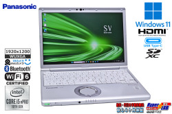 顔認証 Wi-Fi6 Panasonic Let's note SV9 Core i5 10310U M.2SSD256G メモリ8G Webカメラ USBType-C Windows11