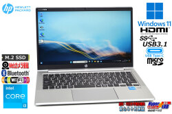 第11世代 13.3型 ノートパソコン HP ProBook 430 G8 Core i3 1115G4 M.2SSD256G メモリ8G Webカメラ USBType-C Wi-Fi Windows11