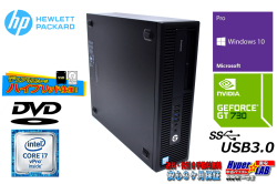 GeForce搭載 中古パソコン HP ProDesk 800 G2 SFF Core i7 6700 メモリ8G 新品SSD256G HDD2000G Windows10Pro