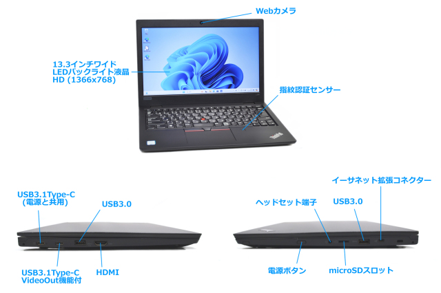 モバイルノート 中古 Lenovo ThinkPad L380 第8世代 Core i5 8250U M 