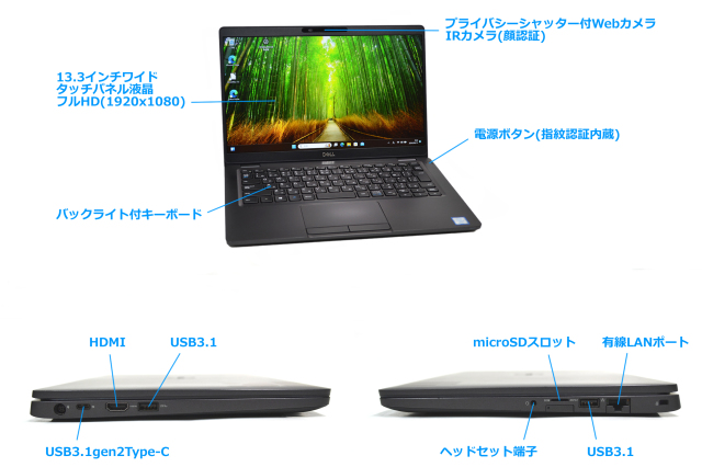DELL 15インチ大画面ノート 2in1 指紋認証 ふと RAM32G SSD1TB