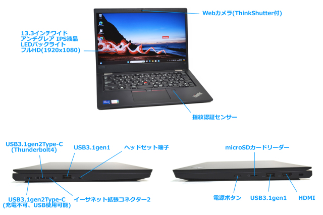 訳あり メモリ16G 13.3型 Lenovo ThinkPad L13 gen2 第11世代 Core i7 