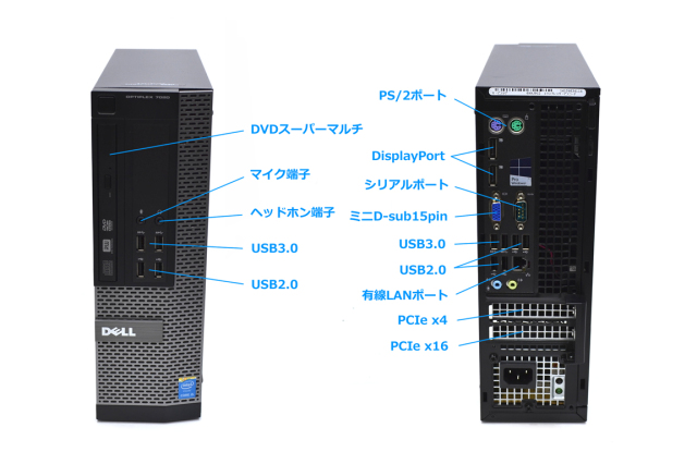 Windows7 64bit 中古パソコン DELL OPTIPLEX 7020 Core i7 4790 メモリ 