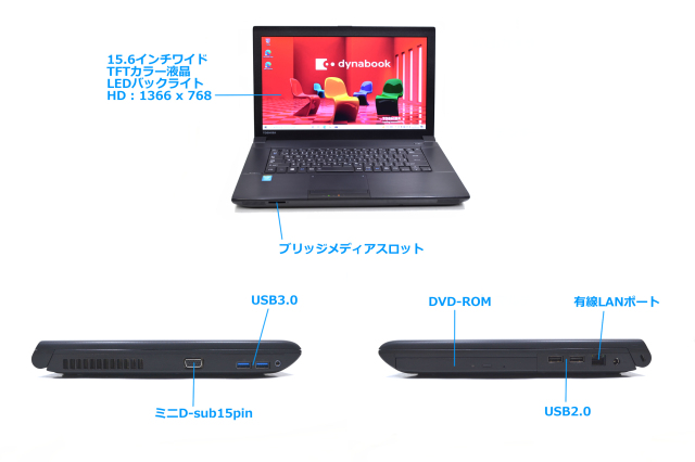 中古ノートパソコン TOSHIBA dynabook Satellite B554/M Core i5 4210M 