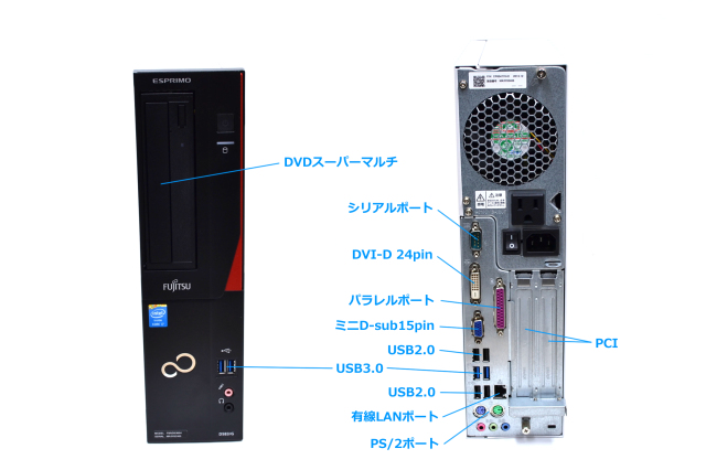 中古パソコン 富士通 ESPRIMO D583/G 4コア8スレッド Core i7 4770 