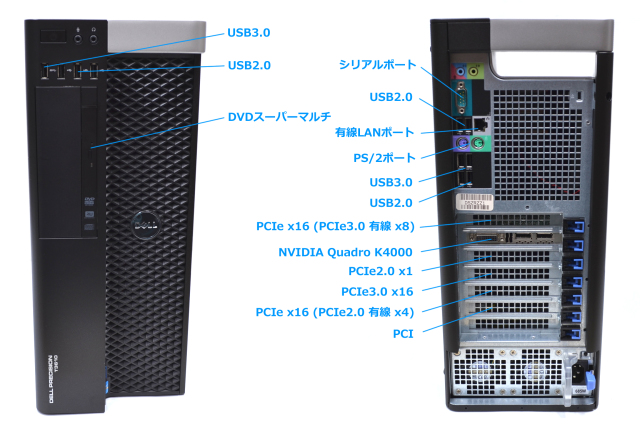 メモリ32G Quadro K4000 中古パソコン DELL PRECISION T3610 Xeon E5