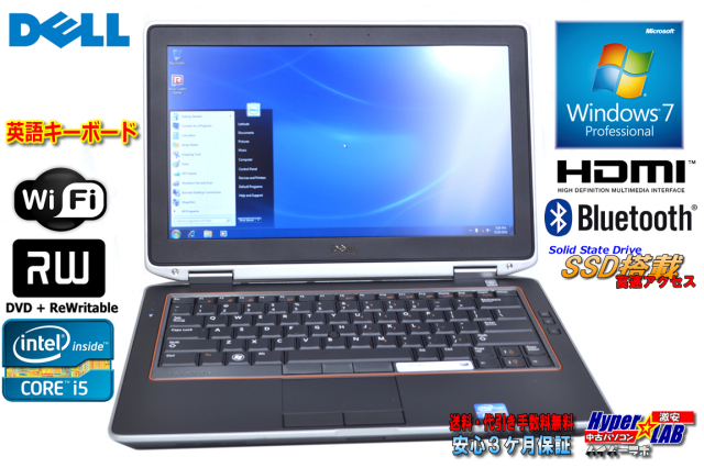 英語KB 英語OS SSD搭載 ノートパソコン デル Latitude E6320 Core i5