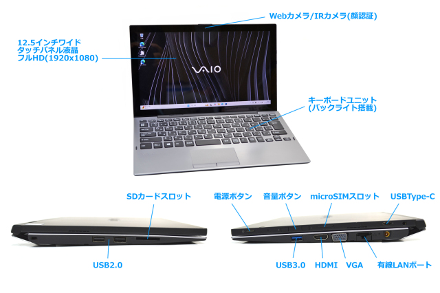 タブレットPC 12.5型 フルHD VAIO Pro PA VJPA11C11N SIMフリー