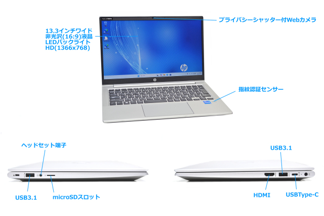 13.3型 HP ProBook 430 G8 Core i5 1135G7 IrisXe M.2SSD256G メモリ8G 