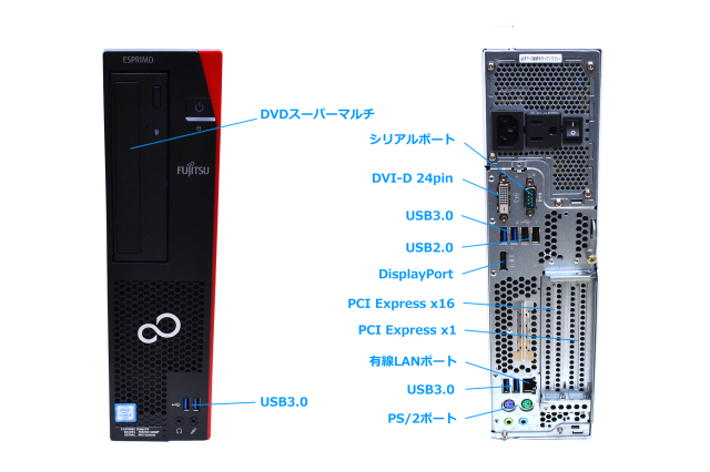 中古パソコン 富士通 ESPRIMO D586/PX 第6世代 Core i5 6500 (3.20GHz 
