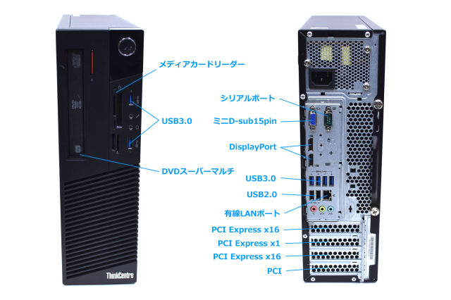 カードリーダー搭載 メモリ16GB 中古パソコン レノボ ThinkCentre M93p