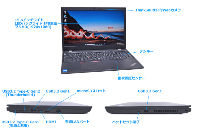 フルHD Wi-Fi6 Lenovo ThinkPad L15 Gen2 Core i5 1135G7 IrisXe M 